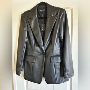 INC Faux Leather Jacket NWT